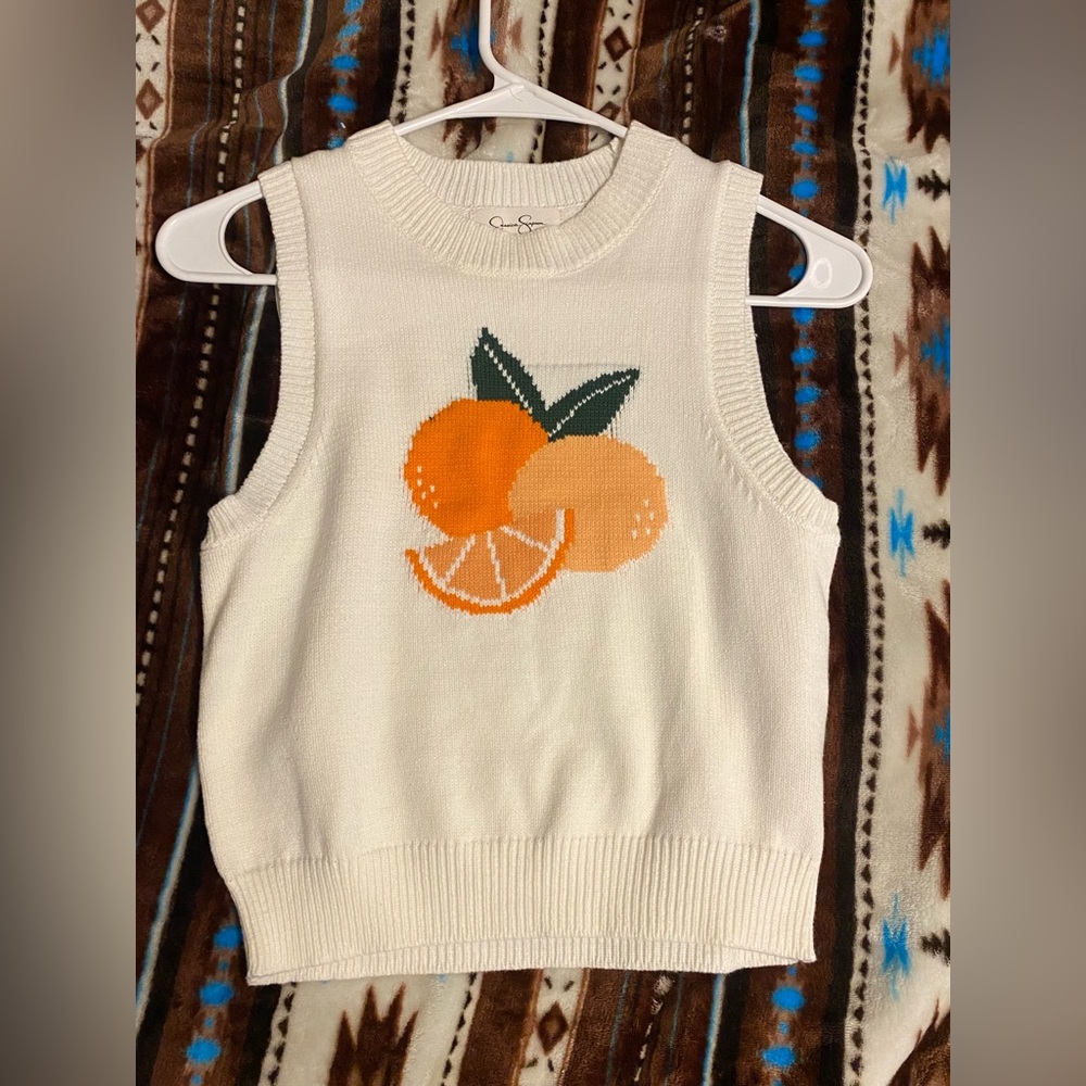 Jessica Simpson Women’s Sweater with Orange Print